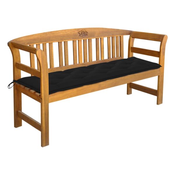 HomeDiscount-Garden Bench with Cushion 157 cm Solid Acacia Wood