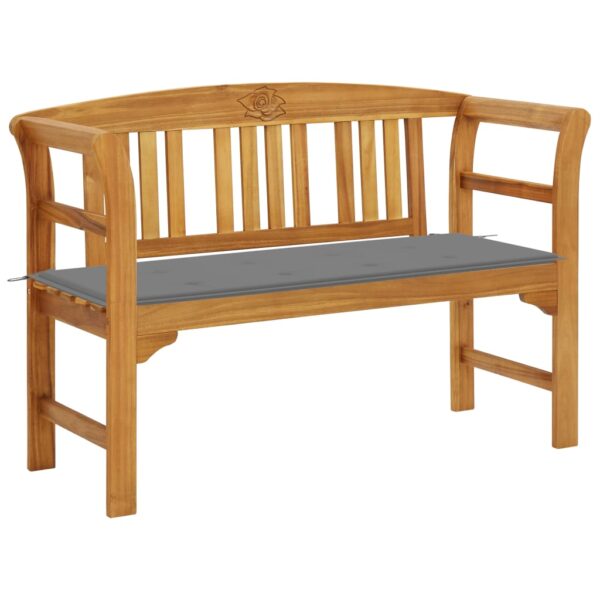 HomeDiscount-Garden Bench with Cushion 120 cm Solid Acacia Wood