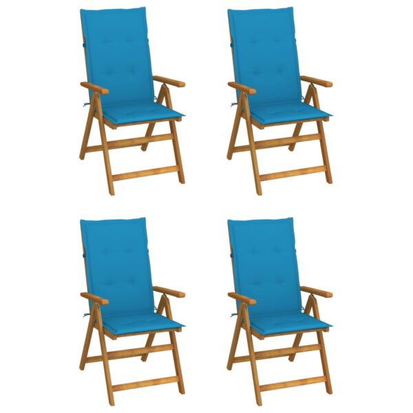 HomeDiscount-Garden Reclining Chairs 4 pcs with Cushions Solid Acacia Wood