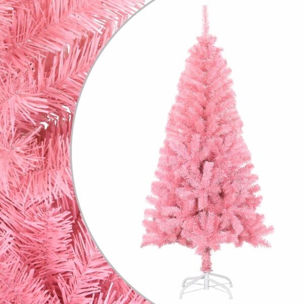 HomeDiscount-Artificial Christmas Tree with Stand Pink 120 cm PVC