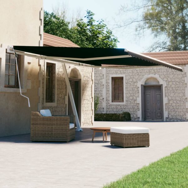 HomeDiscount-Freestanding Manual Retractable Awning 500x300 cm Anthracite