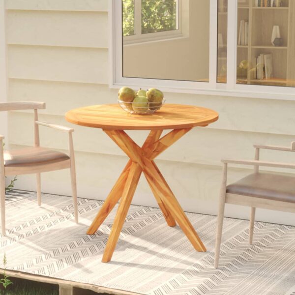 HomeDiscount-Garden Table 85x85x75 cm Solid Wood Acacia