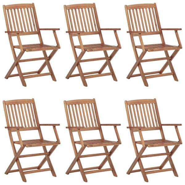 HomeDiscount-Folding Outdoor Chairs 6 pcs Solid Acacia Wood