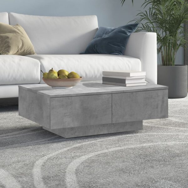 HomeDiscount-Coffee Table Concrete Grey 90x60x31 cm Engineered Wood