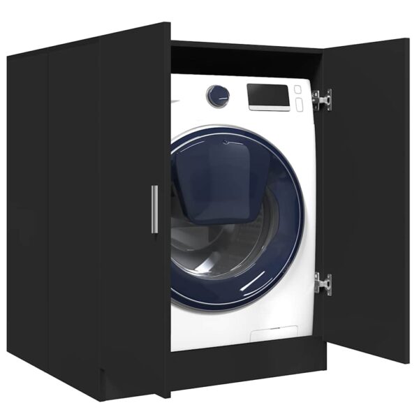 HomeDiscount-Washing Machine Cabinet Black 71x71.5x91.5 cm