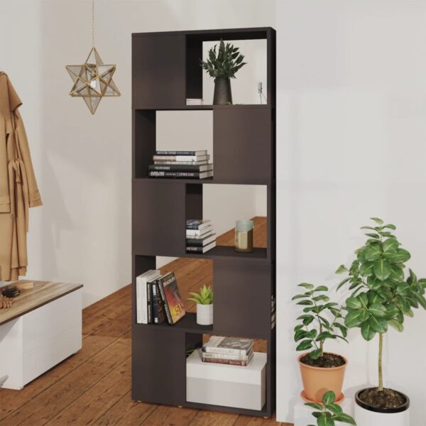 HomeDiscount-Book Cabinet Room Divider Grey 60x24x155 cm Engineered Wood