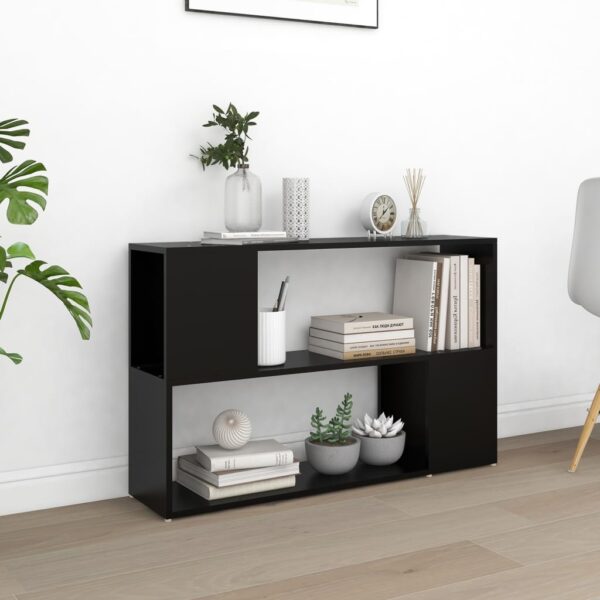 HomeDiscount-Book Cabinet Black 100x24x63 cm Engineered Wood