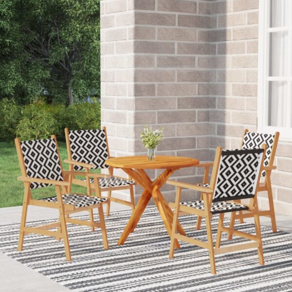 HomeDiscount-5 Piece Garden Dining Set Solid Wood Acacia