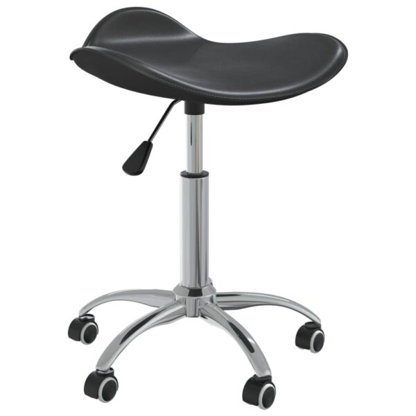 HomeDiscount-Swivel Dining Chair Black Faux Leather