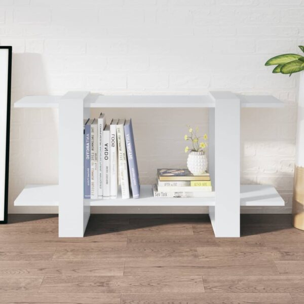 HomeDiscount-Book Cabinet White 100x30x51 cm Engineered Wood