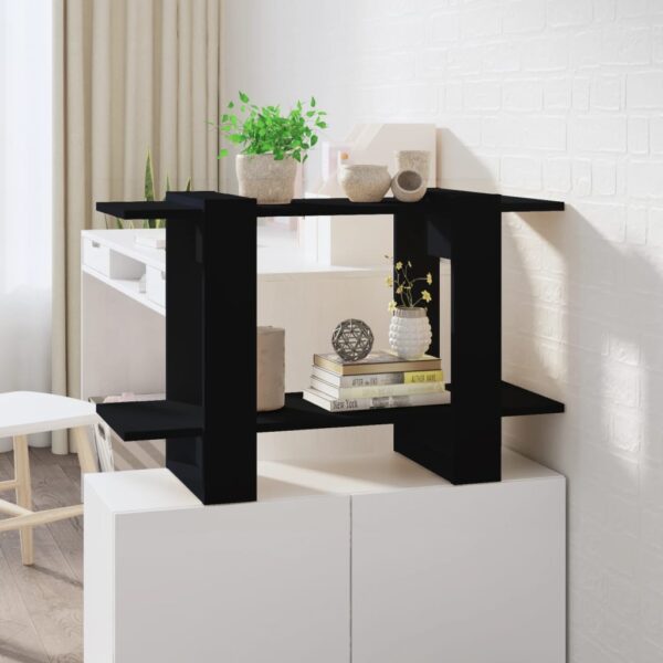 HomeDiscount-Book Cabinet/Room Divider Black 80x30x51 cm