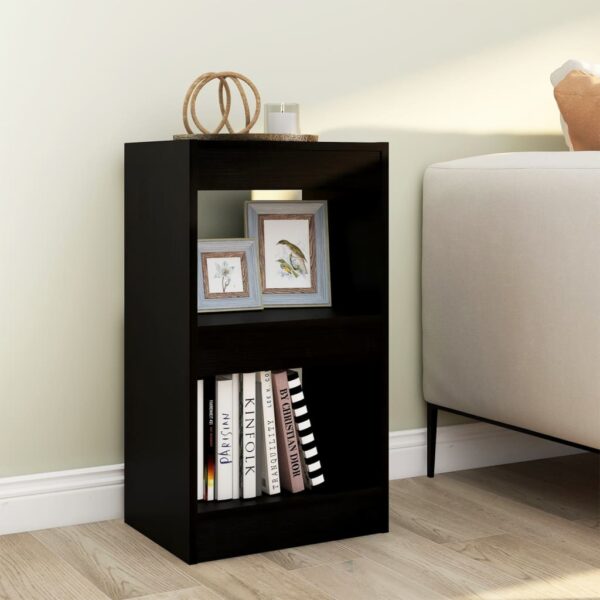 HomeDiscount-Book Cabinet/Room Divider Black 40x30x72 cm