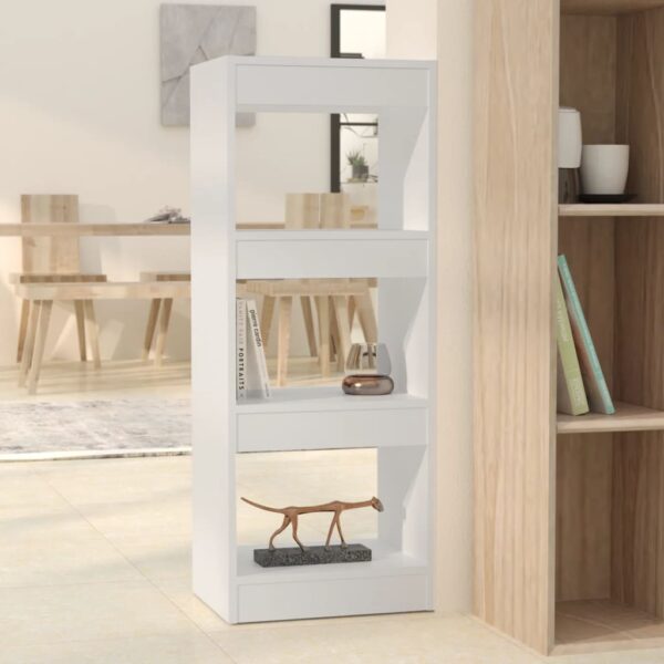 HomeDiscount-Book Cabinet/Room Divider White 40x30x103 cm Engineered Wood