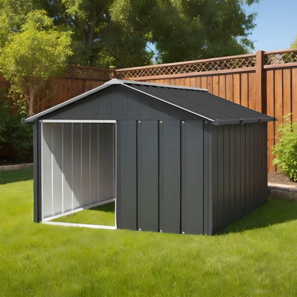 HomeDiscount-Dog House Anthracite 116.5x153x81.5 cm Galvanised Steel