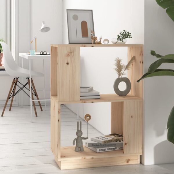 HomeDiscount-Book Cabinet/Room Divider 51x25x70 cm Solid Wood Pine