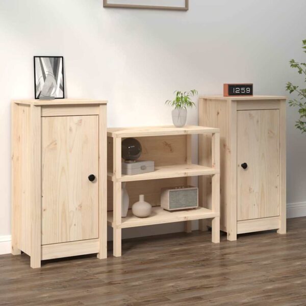 HomeDiscount-Sideboards 2 pcs 39x35x80 cm Solid Wood Pine