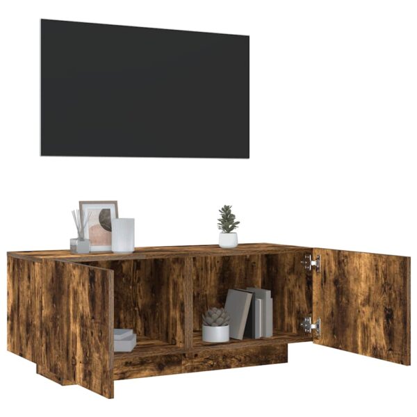 HomeDiscount-TV Cabinet Smoked Oak 100x35x40 cm Engineered Wood