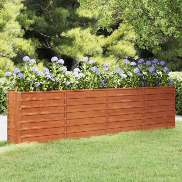 HomeDiscount-Garden Raised Bed Rusty 320x40x77 cm Corten Steel