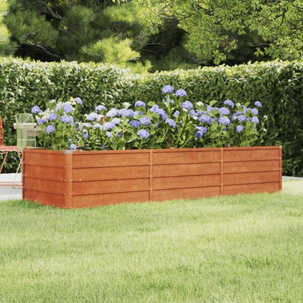 HomeDiscount-Garden Raised Bed Rusty 240x80x45 cm Corten Steel