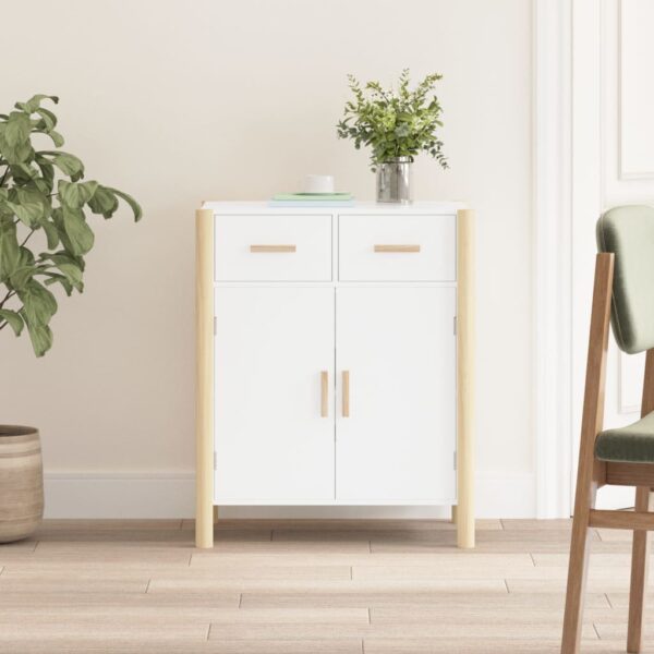 HomeDiscount-Sideboard White 62x38x75 cm Engineered Wood