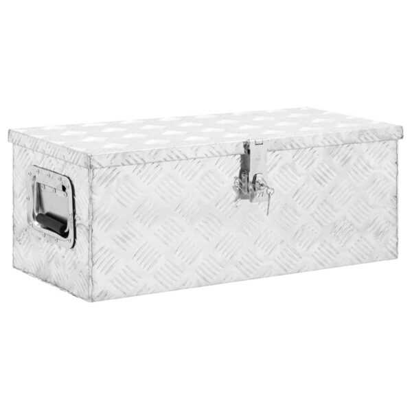 HomeDiscount-Storage Box Silver 70x31x27 cm Aluminium