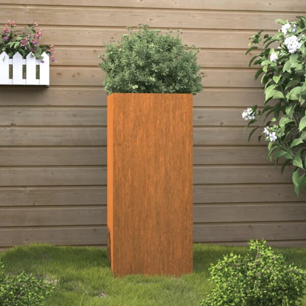 HomeDiscount-Planter 32x29x75 cm Corten Steel