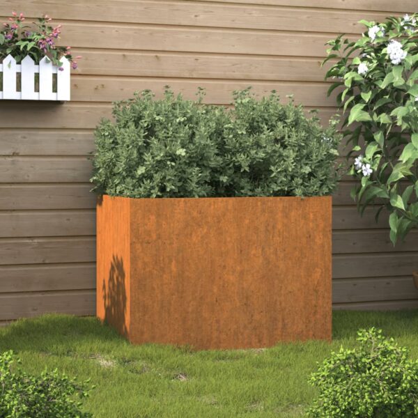 HomeDiscount-Planter 62x47x46 cm Corten Steel