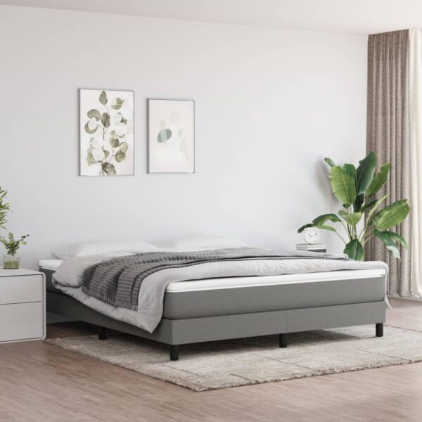 HomeDiscount-Pocket Spring Bed Mattress Dark Grey 152x203x20 cm Queen Fabric