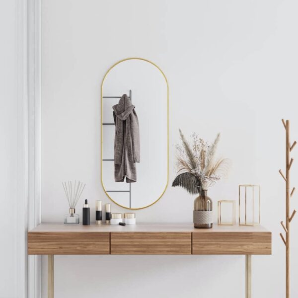 HomeDiscount-Wall Mirror Gold 100x45 cm Oval