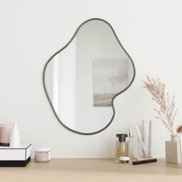 HomeDiscount-Wall Mirror Black 50x40 cm