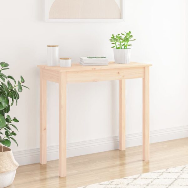 HomeDiscount-Console Table 80x40x75 cm Solid Wood Pine