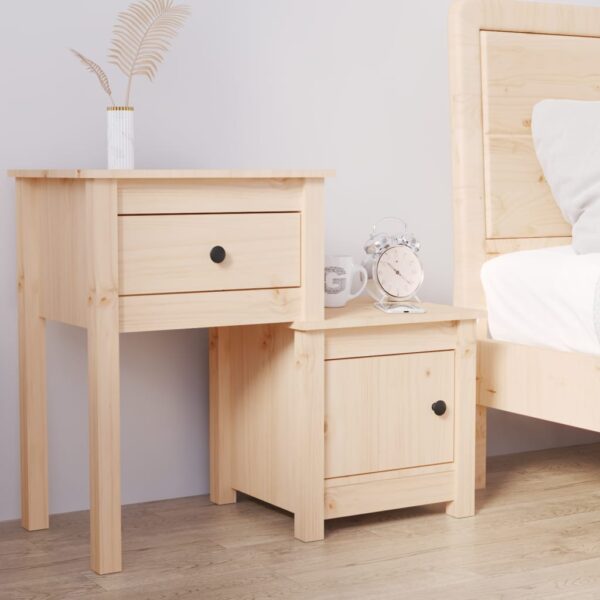 HomeDiscount-Bedside Cabinet 79.5x38x65.5 cm Solid Wood Pine