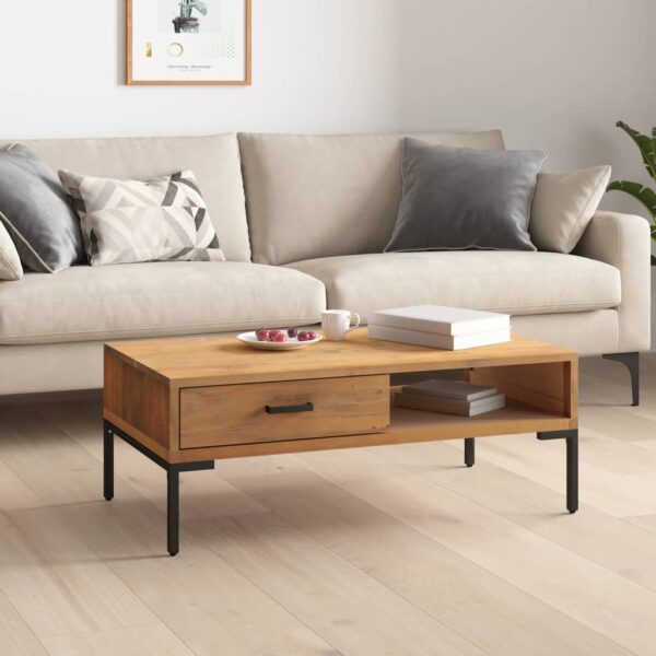 HomeDiscount-Coffee Table 90x50x35 cm Solid Pinewood