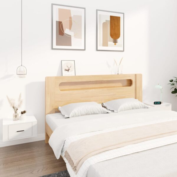 HomeDiscount-Wall-mounted Bedside Cabinets 2 pcs High Gloss White 50x36x25cm