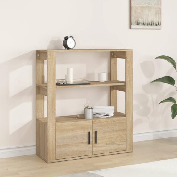 HomeDiscount-Sideboard Sonoma Oak 80x30x90 cm Engineered Wood