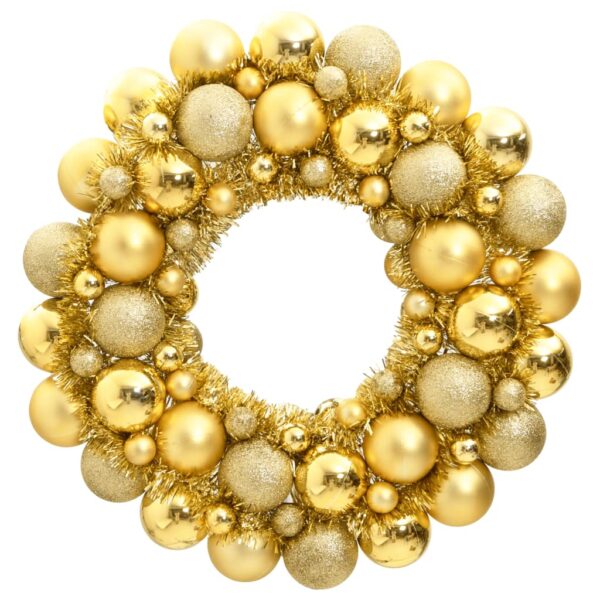 HomeDiscount-Christmas Wreath Gold 45 cm Polystyrene