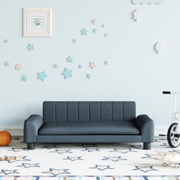 HomeDiscount-Kids Sofa Dark Grey 90x53x30 cm Fabric