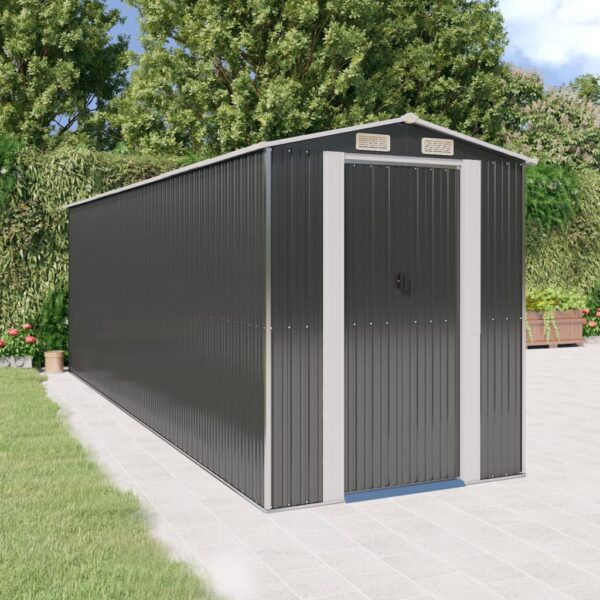 HomeDiscount-Garden Shed Anthracite 192x606x223 cm Galvanised Steel