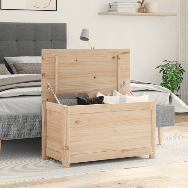 HomeDiscount-Storage Box 80x40x45.5 cm Solid Wood Pine