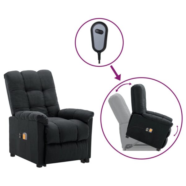 HomeDiscount-Stand up Massage Chair Dark Grey Fabric