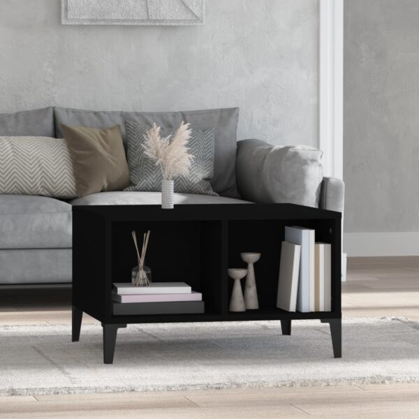 HomeDiscount-Coffee Table Black 60x50x36.5 cm Engineered Wood