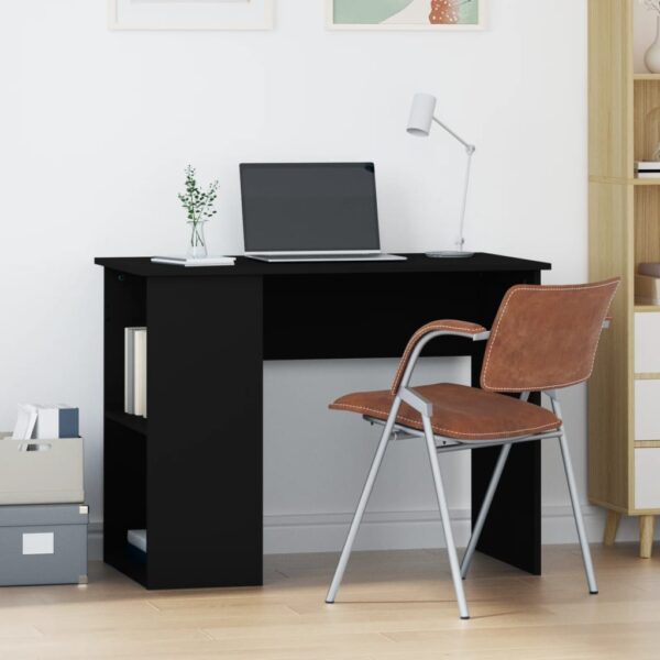 HomeDiscount-Desk Black 100x55x75 cm Engineered Wood