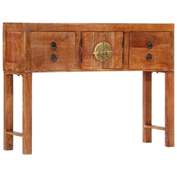 HomeDiscount-Console Table 120x32x80 cm Solid Rough Wood Acacia