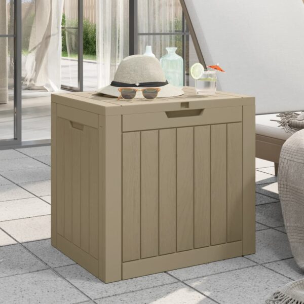 HomeDiscount-Garden Storage Box Grey 55.5x43x53 cm Polypropylene