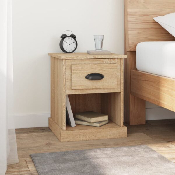 HomeDiscount-Bedside Cabinets 2 pcs Sonoma Oak 39x39x47.5 cm Engineered Wood