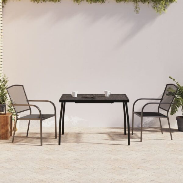 HomeDiscount-3 Piece Garden Dining Set Anthracite Steel