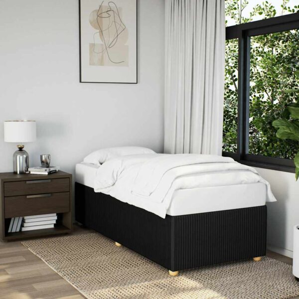 HomeDiscount-Bed Frame without Mattress Black King Single Fabric