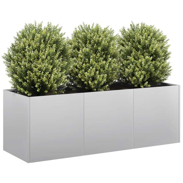 HomeDiscount-Planter 120x40x40 cm Galvanised Steel