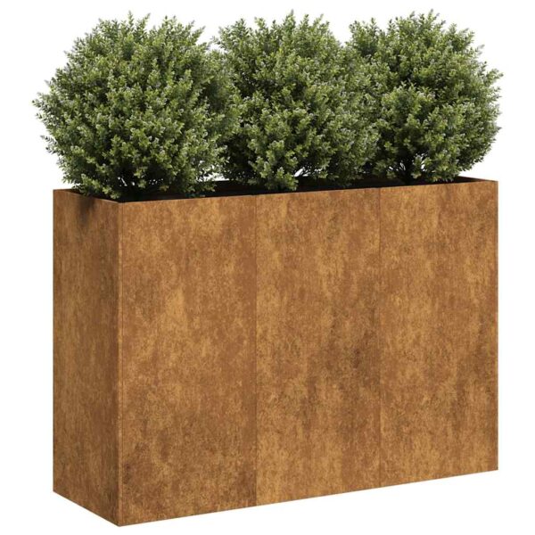 HomeDiscount-Planter Rusty 120x40x80 cm Weathering Steel