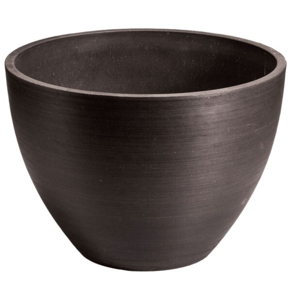 HomeDiscount-Polished Black Planter Bowl 30cm